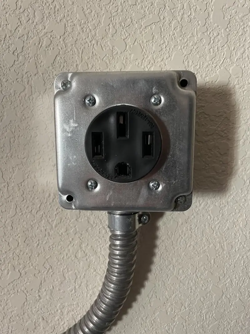 NEMA 14-50 outlet installed for Smart Home Electrical in Barron